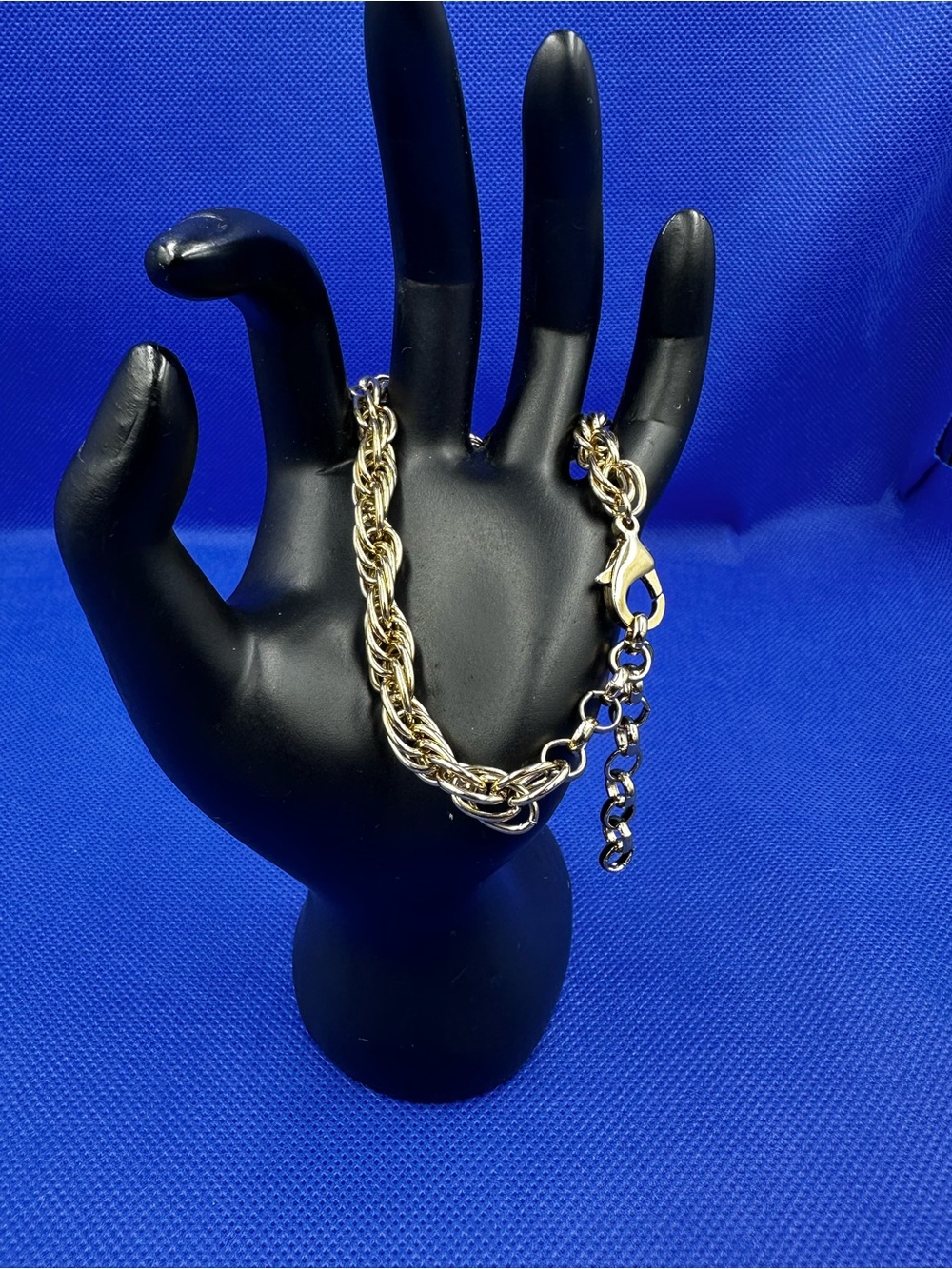Gold-Tone Twisted Rope Chain Bracelet